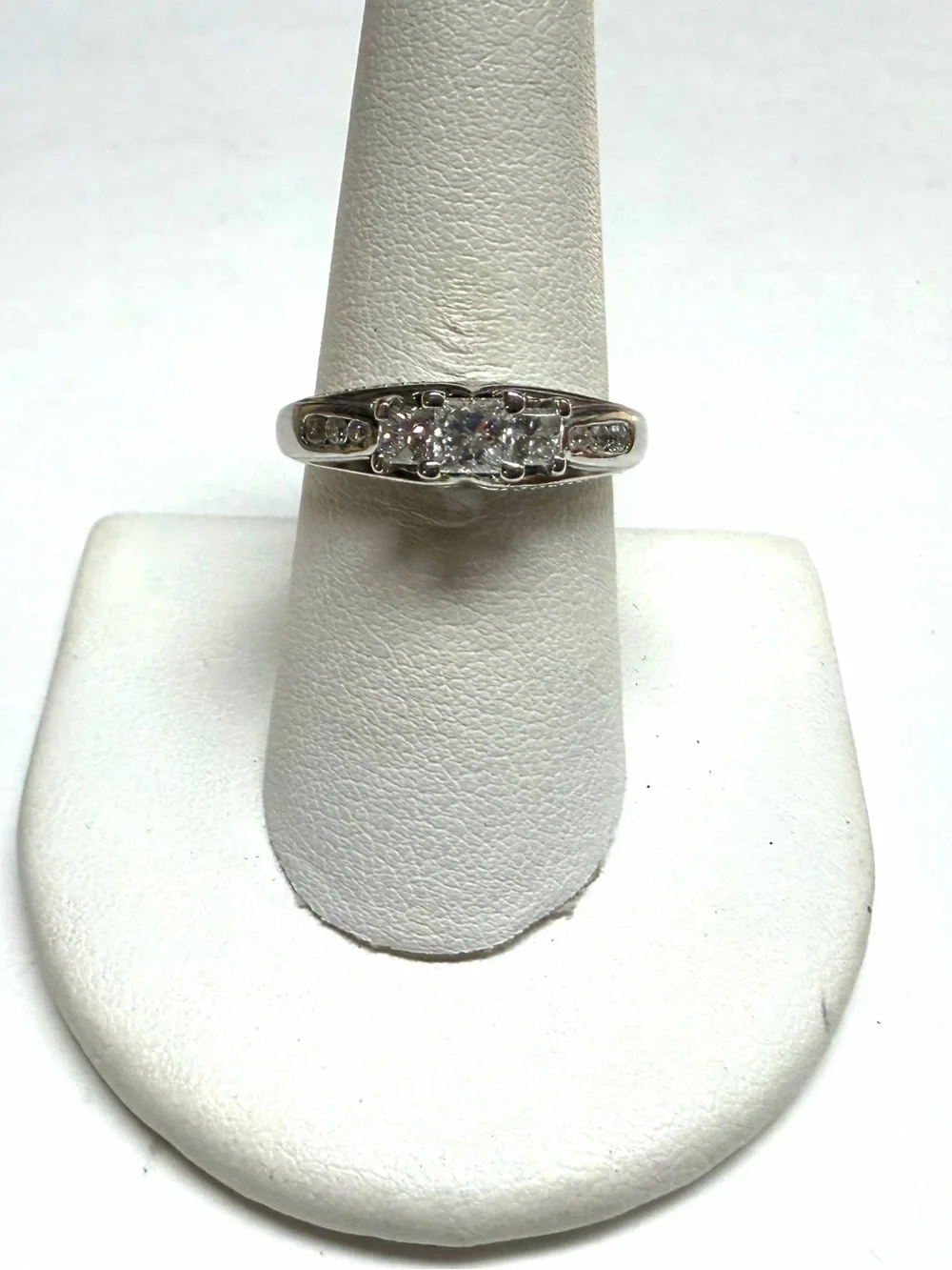 14k White Gold .99ctw Natural Diamond Engagement Ring